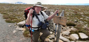 Larry W. Jones at the Flattop Mountain - Tonahutu Trail Junction, generally recognized as the summit of Flattop Mtn.  Elevation 12,324