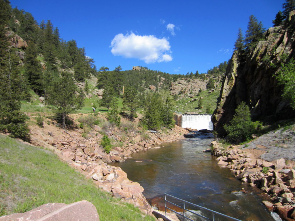 The entrance to Button Rock Preserve is 2.8 miles down CR80 just north of Lyons, CO.